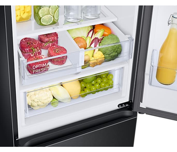 Lodówka Samsung RB34C675EBN EF No Frost 183,5cm Czarna Połysk Komora Zero AI 344L - 1217373 - zdjęcie 6